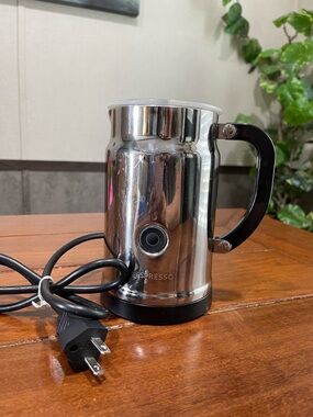 Nespresso Silver and Black Electric Milk Frother